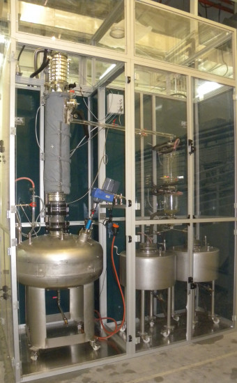 Batch distillation with 2 large collecting recipients